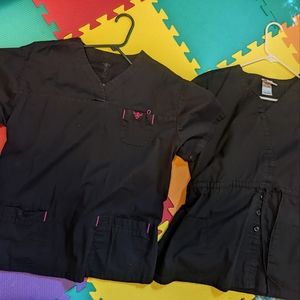 Two large scrubs top